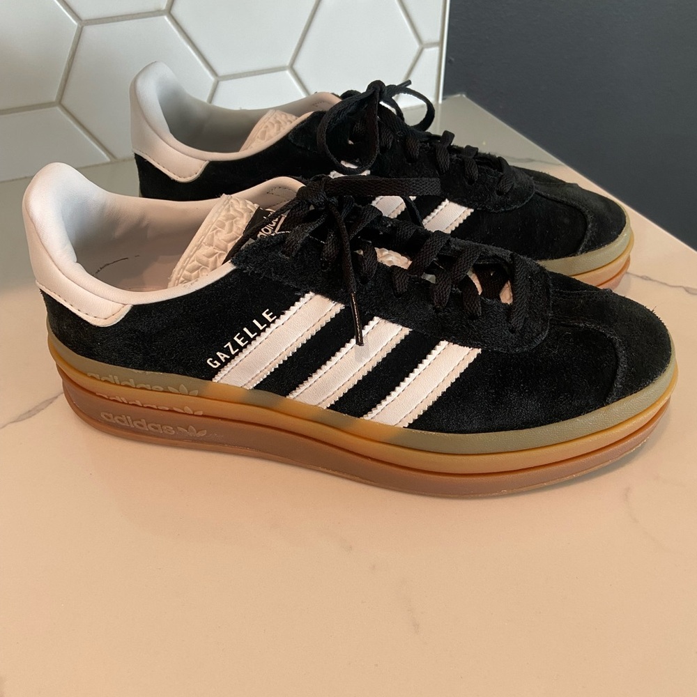 Adidas Gazelle Women's Black and White Sneakers